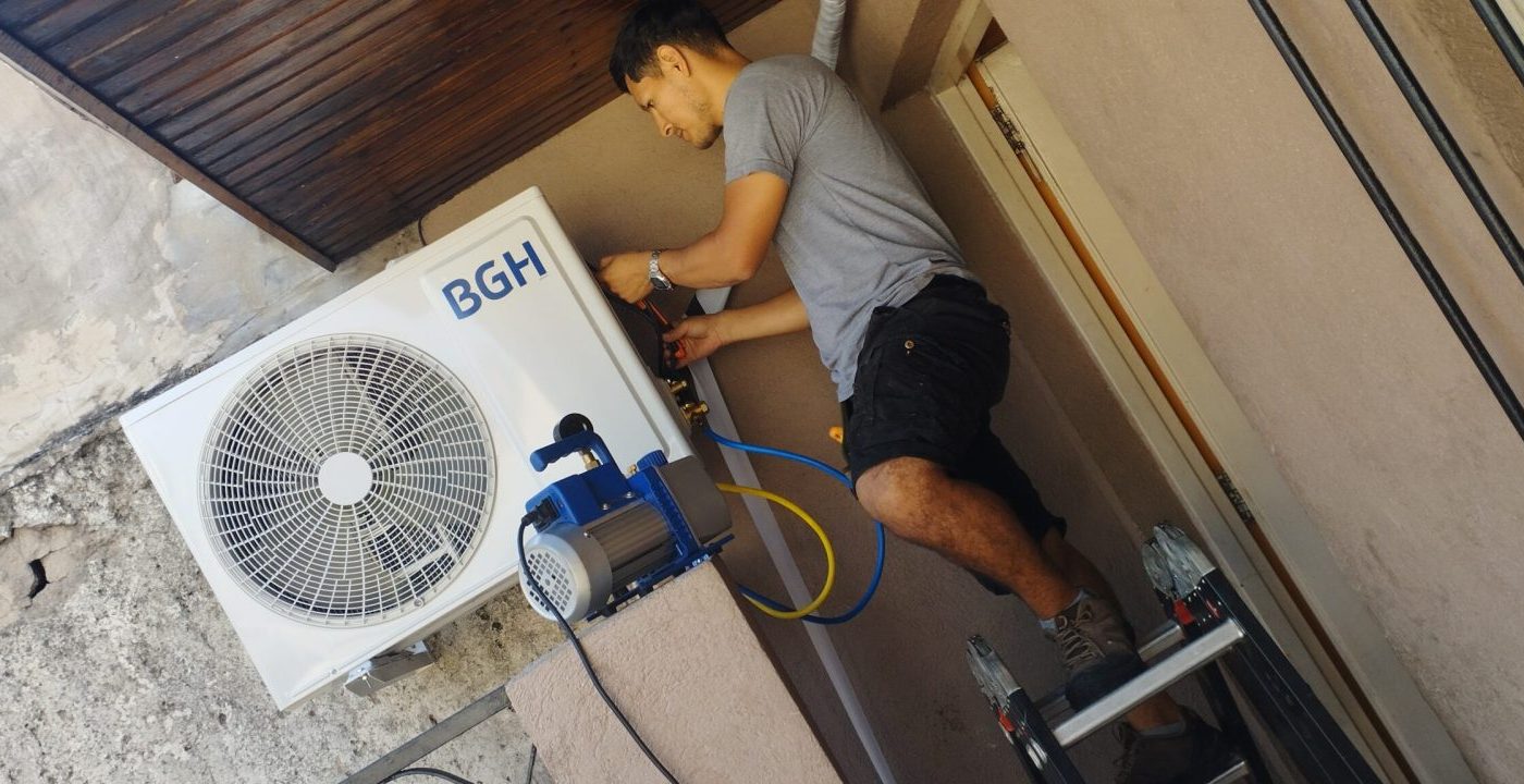 Instalación de aire acondicionado en pared antigua, CABA: detalle 13
