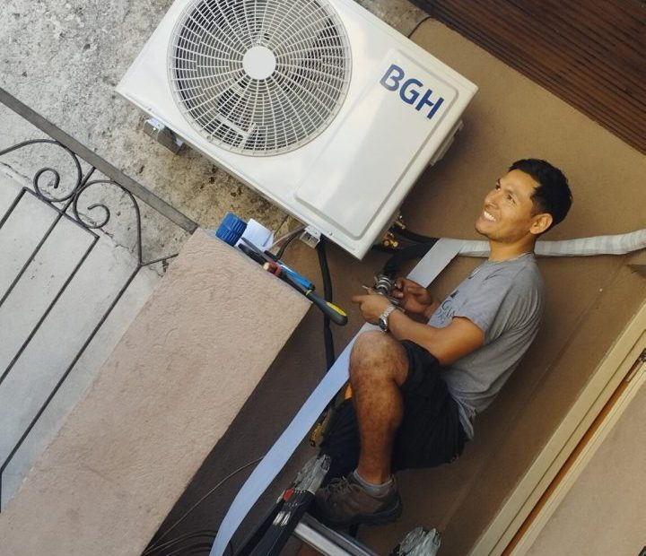 Instalación de aire acondicionado en pared antigua, CABA: detalle 5